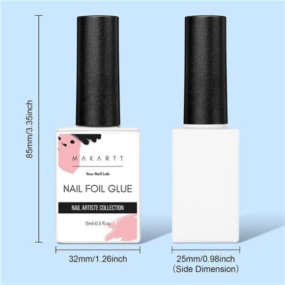 Nail Foil Glue Gel for Nail, Foil Gel Transfer for Nails Art Stickers Strong - Picture 6 of 7